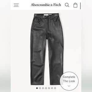 Abercrombie & Fitch The 90’s Straight Ultra-High-rise Faux Leather Pant
